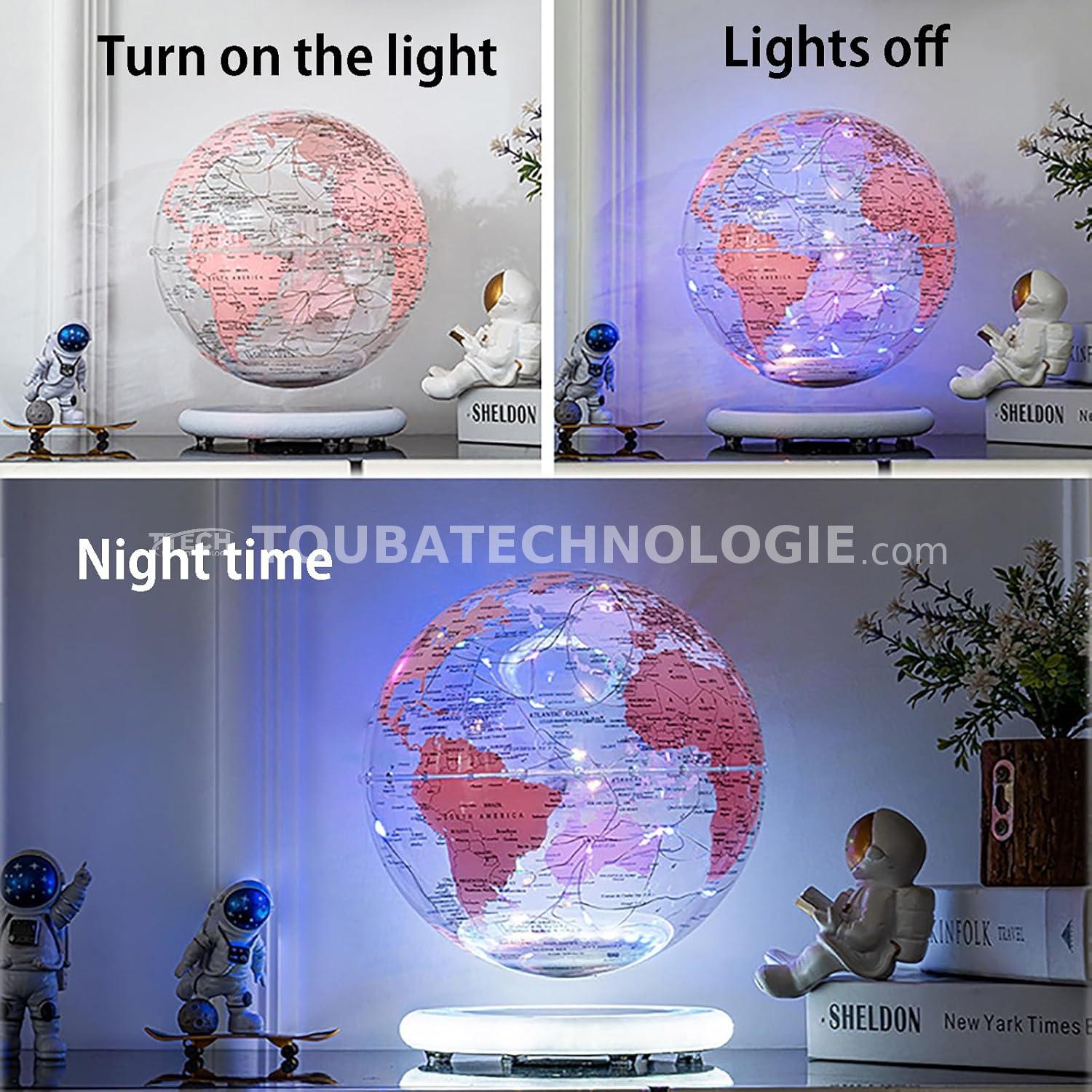 Globe terrestre décoratif transparent
