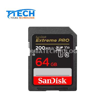 Carte mémoire SDXC SanDisk Extreme PRO 64 Go jusqu'à 200 Mo/s, Classe 10, U3, V30, 4K UHD