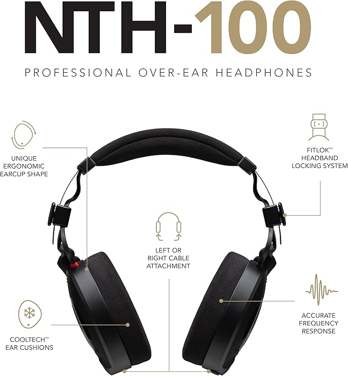 RØDE NTH-100 – Casque studio professionnel pour mixage, montage et podcast