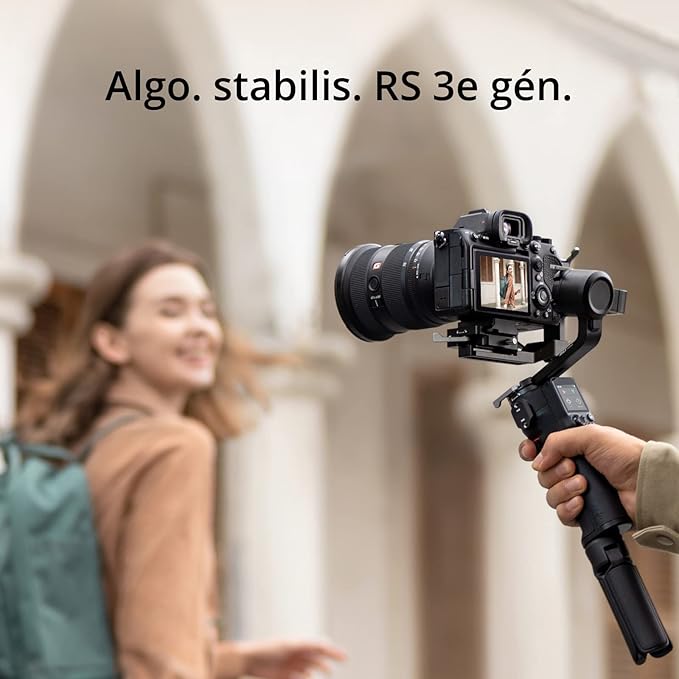 DJI RS 3 Mini, stabilisateur léger à nacelle 3 Axes pour Canon/Sony/Panasonic/Nikon/Fujifilm, Charge utile recommandée de 2 kg, contrôle obturateur par Bluetooth, Prise de Vue Verticale Native