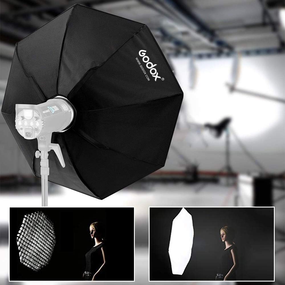GODOX Grille Softbox 95cm Boîte à Lumière Octogonale Photographie Lumière avec Bowens Mount pour Portrait Produit Photographie Studio Flash Speedlight